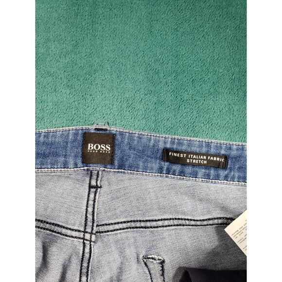 Hugo Boss Jeans Size 38x32 Mens Blue Pant Preppy Stretch Italian Fabric Straight - Picture 3 of 16
